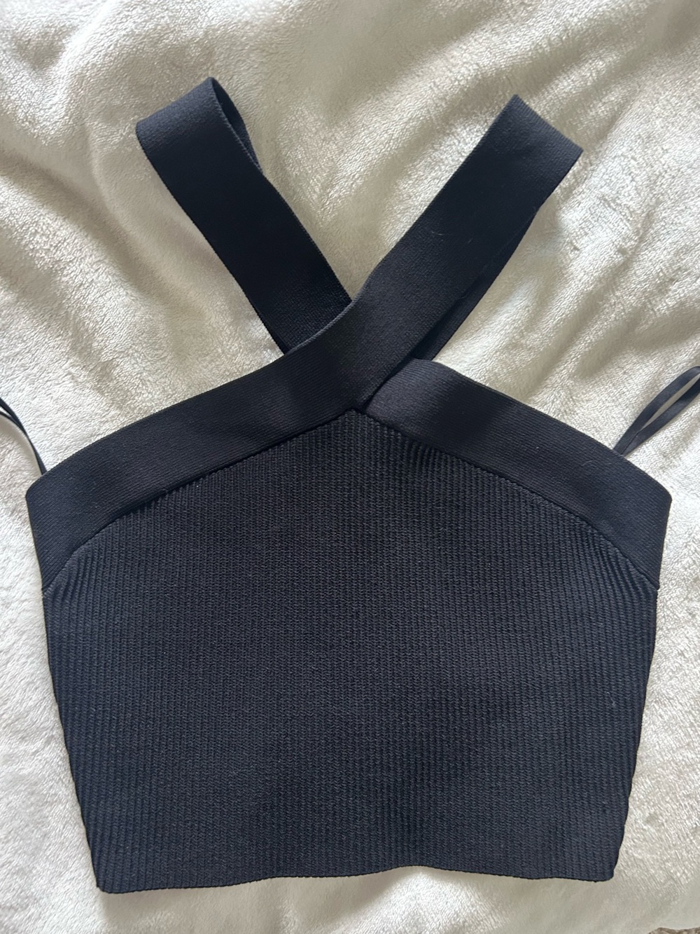 Aritzia sculpt knit criss cross tank
